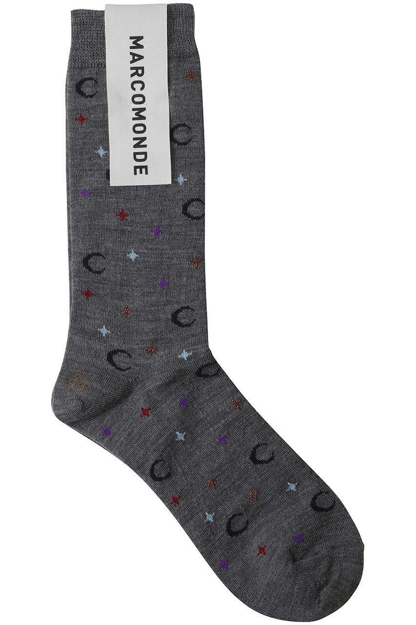 【エリオポール/heliopole】の【MARCOMONDE】TURKEY PATTERN ソックス インテリア・キッズ・メンズ・レディースファッション・服の通販 founy(ファニー) 　ファッション　Fashion　レディースファッション　Fashion for Women　ソックス&靴下　Socks & Hosiery　レッグウェア・ストッキング　Legwear & Hosiery　ソックス　Socks, Hosiery　ミドル　Middle Length, Mid Height　モチーフ　Motif, Design Theme　ランダム　Random, Irregular　旅行　Travel　A/W・秋冬　Autumn/Winter　グレー|ID: prp329100004712196 ipo3291000000035453161