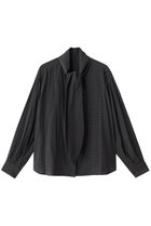 【エリオポール/heliopole】のシアーチェックボウタイブラウス ブラック|ID:prp329100004712197