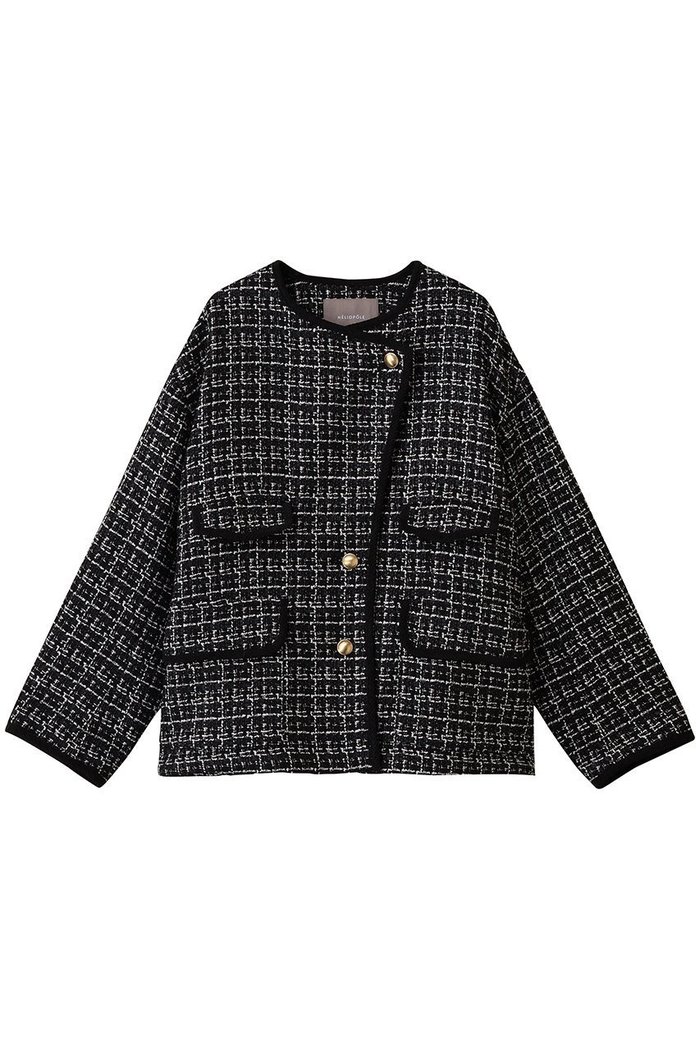 【エリオポール/heliopole】のツイードビッグジャケット インテリア・キッズ・メンズ・レディースファッション・服の通販 founy(ファニー) https://founy.com/ ファッション Fashion レディースファッション Fashion for Women アウター Coat / Outerwear Collection レディースジャケット・軽アウター Jackets エレガント 上品 Elegant コーデュロイ Corduroy, Cord Fabric ジャケット Jacket, Outerwear スリーブ Sleeve, Long Sleeve / Short Sleeve ツイード Twill, Twill Weave トリミング Trimming, Decorative Edge ロング Long, Long-Length A/W・秋冬 Autumn/Winter |ID: prp329100004712198 ipo3291000000035754333