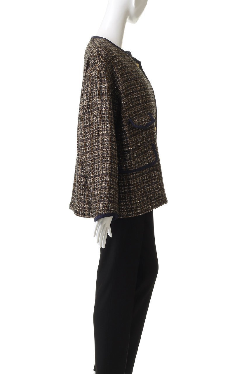 【エリオポール/heliopole】のツイードビッグジャケット 人気、トレンドファッション・服の通販 founy(ファニー) 　ファッション　Fashion　レディースファッション　Fashion for Women　アウター　Coat / Outerwear Collection　レディースジャケット・軽アウター　Jackets　エレガント 上品　Elegant　コーデュロイ　Corduroy, Cord Fabric　ジャケット　Jacket, Outerwear　スリーブ　Sleeve, Long Sleeve / Short Sleeve　ツイード　Twill, Twill Weave　トリミング　Trimming, Decorative Edge　ロング　Long, Long-Length　A/W・秋冬　Autumn/Winter　other-3|ID: prp329100004712198 ipo3291000000035754337