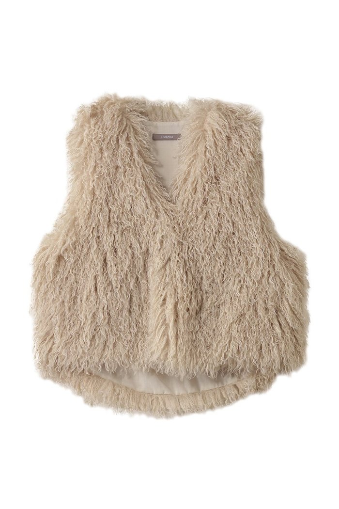 【エリオポール/heliopole】のシープフェイクファージレ インテリア・キッズ・メンズ・レディースファッション・服の通販 founy(ファニー) https://founy.com/ ファッション Fashion レディースファッション Fashion for Women アウター Coat / Outerwear Collection レディースジャケット・軽アウター Jackets ウェーブ Wavy Pattern ショート Short, Short Length ジャケット Jacket, Outerwear ベスト Vest, Waistcoat A/W・秋冬 Autumn/Winter |ID: prp329100004712201 ipo3291000000035625985