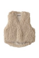 【エリオポール/heliopole】のシープフェイクファージレ 人気、トレンドファッション・服の通販 founy(ファニー) ファッション Fashion レディースファッション Fashion for Women アウター Coat / Outerwear Collection レディースジャケット・軽アウター Jackets ウェーブ Wavy Pattern ショート Short, Short Length ジャケット Jacket, Outerwear ベスト Vest, Waistcoat A/W・秋冬 Autumn/Winter |ID:prp329100004712201