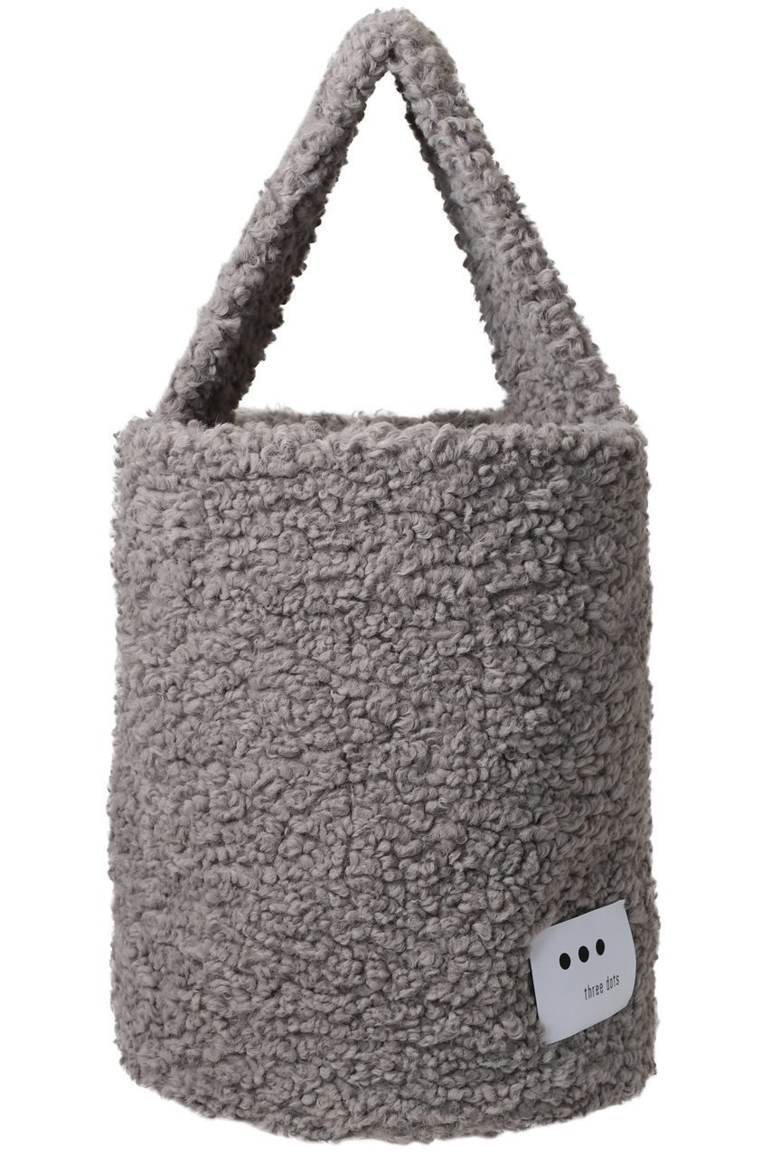 【スリー ドッツ/three dots】のプードルボア ミディアムバケットバック インテリア・キッズ・メンズ・レディースファッション・服の通販 founy(ファニー) 　ファッション　Fashion　レディースファッション　Fashion for Women　バッグ　Bags　おすすめ　Recommended / Our Picks　セットアップ　Set-Up, Coordinated Outfit　ポケット　Pocket, Pocket Detail　A/W・秋冬　Autumn/Winter　グレー|ID: prp329100004712208 ipo3291000000035666141