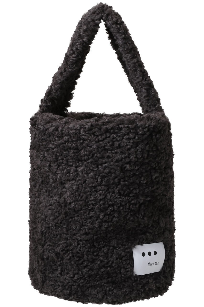 【スリー ドッツ/three dots】のプードルボア ミディアムバケットバック インテリア・キッズ・メンズ・レディースファッション・服の通販 founy(ファニー) 　ファッション　Fashion　レディースファッション　Fashion for Women　バッグ　Bags　おすすめ　Recommended / Our Picks　セットアップ　Set-Up, Coordinated Outfit　ポケット　Pocket, Pocket Detail　A/W・秋冬　Autumn/Winter　ブラック|ID: prp329100004712208 ipo3291000000035666144
