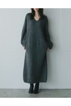 【ハー/HER.】の【10/2 12:00販売開始】モヘアブレンドニットワンピース チャコールグレー|ID:prp329100004713032