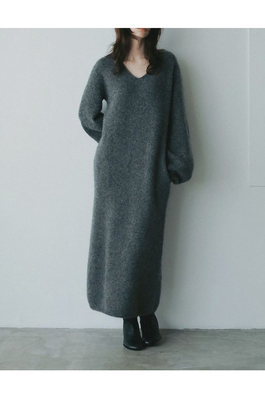 【ハー/HER.】の【10/2 12:00販売開始】モヘアブレンドニットワンピース 人気、トレンドファッション・服の通販 founy(ファニー) 　ファッション　Fashion　レディースファッション　Fashion for Women　ワンピース　Dresses　ニットワンピース　Knit Dresses　チュニック　Tunic Tops & Dresses　ストレート　Straight, Straight Cut　タオル　Towel, Bath Towel　チュニック　Tunic, Long Top　マキシ　Maxi, Full Length　ミドル　Middle Length, Mid Height　リラックス　Relax, Relaxed Fit　ルーズ　Loose, Oversized　ロング　Long, Long-Length　新作・新入荷　New Arrivals / New In　other-2|ID: prp329100004713032 ipo3291000000034046516