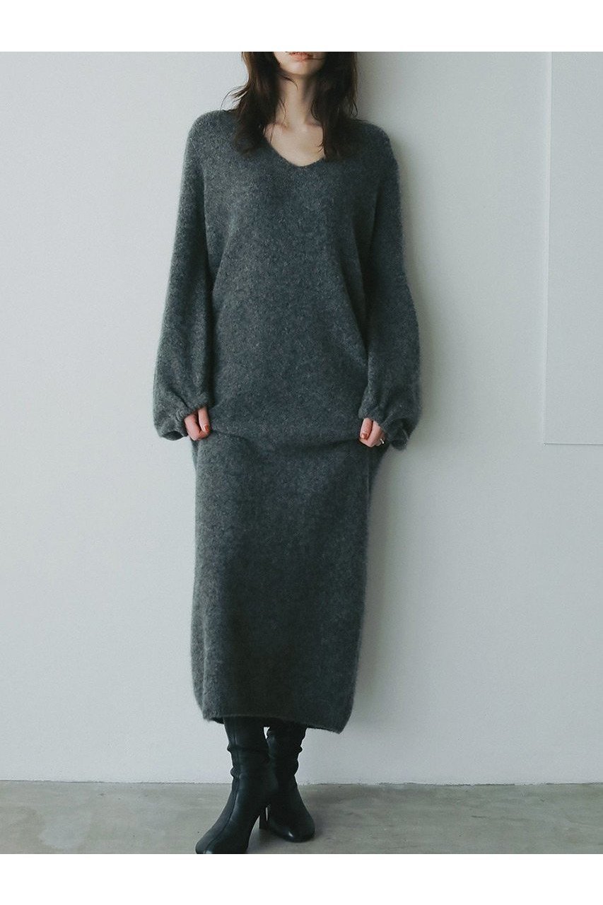【ハー/HER.】の【10/2 12:00販売開始】モヘアブレンドニットワンピース 人気、トレンドファッション・服の通販 founy(ファニー) 　ファッション　Fashion　レディースファッション　Fashion for Women　ワンピース　Dresses　ニットワンピース　Knit Dresses　チュニック　Tunic Tops & Dresses　ストレート　Straight, Straight Cut　タオル　Towel, Bath Towel　チュニック　Tunic, Long Top　マキシ　Maxi, Full Length　ミドル　Middle Length, Mid Height　リラックス　Relax, Relaxed Fit　ルーズ　Loose, Oversized　ロング　Long, Long-Length　新作・新入荷　New Arrivals / New In　other-3|ID: prp329100004713032 ipo3291000000034046517