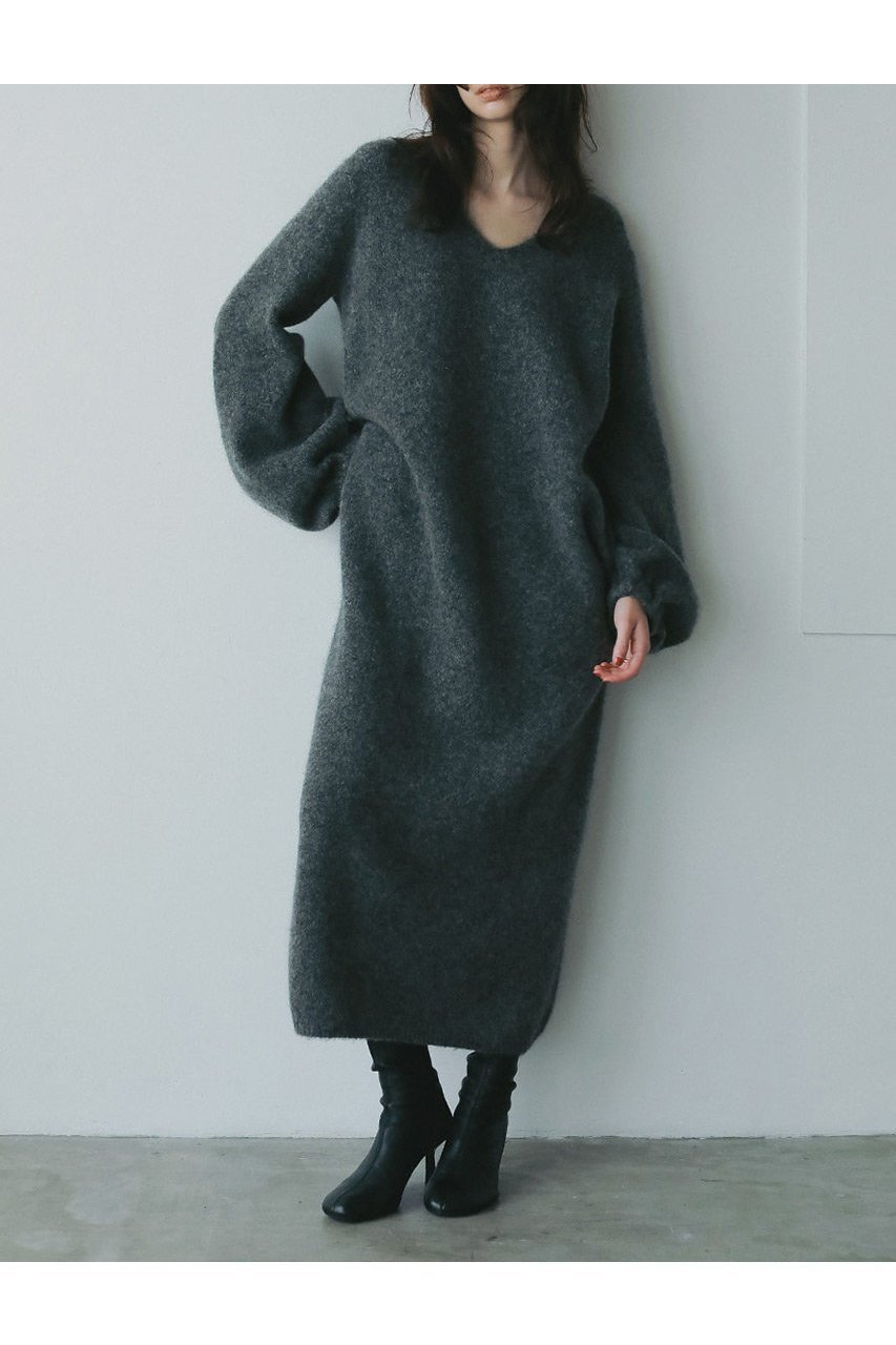 【ハー/HER.】の【10/2 12:00販売開始】モヘアブレンドニットワンピース 人気、トレンドファッション・服の通販 founy(ファニー) 　ファッション　Fashion　レディースファッション　Fashion for Women　ワンピース　Dresses　ニットワンピース　Knit Dresses　チュニック　Tunic Tops & Dresses　ストレート　Straight, Straight Cut　タオル　Towel, Bath Towel　チュニック　Tunic, Long Top　マキシ　Maxi, Full Length　ミドル　Middle Length, Mid Height　リラックス　Relax, Relaxed Fit　ルーズ　Loose, Oversized　ロング　Long, Long-Length　新作・新入荷　New Arrivals / New In　other-4|ID: prp329100004713032 ipo3291000000034046518