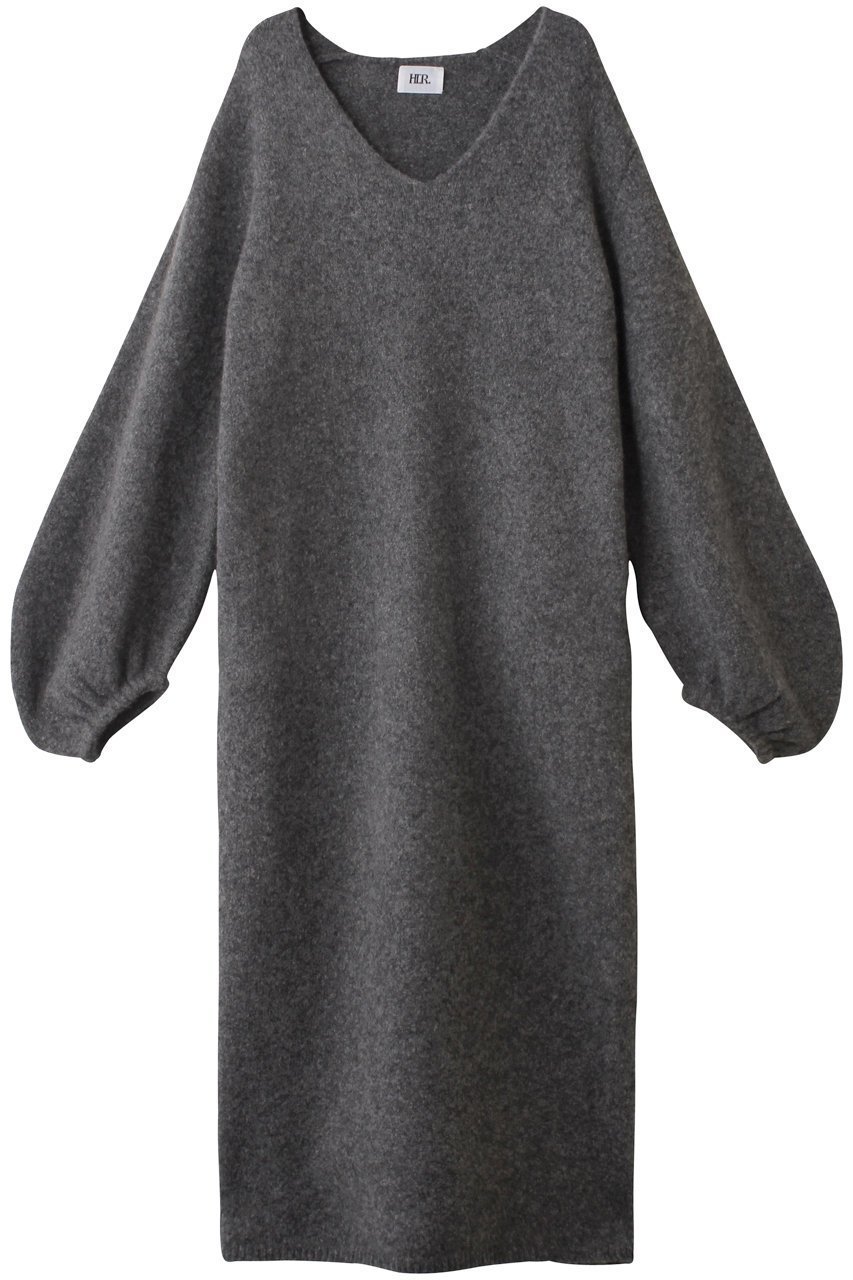 【ハー/HER.】のモヘアブレンドニットワンピース インテリア・キッズ・メンズ・レディースファッション・服の通販 founy(ファニー) 　ファッション　Fashion　レディースファッション　Fashion for Women　ワンピース　Dresses　ニットワンピース　Knit Dresses　チュニック　Tunic Tops & Dresses　ストレート　Straight, Straight Cut　タオル　Towel, Bath Towel　チュニック　Tunic, Long Top　マキシ　Maxi, Full Length　ミドル　Middle Length, Mid Height　リラックス　Relax, Relaxed Fit　ルーズ　Loose, Oversized　ロング　Long, Long-Length　チャコールグレー|ID: prp329100004713032 ipo3291000000035842096