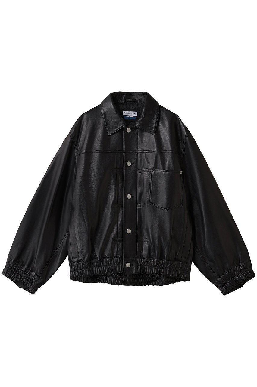 【メゾンスペシャル/MAISON SPECIAL】の【UNISEX】SHEEPレザーGジャン インテリア・キッズ・メンズ・レディースファッション・服の通販 founy(ファニー) 　ファッション　Fashion　レディースファッション　Fashion for Women　アウター　Coat / Outerwear Collection　レディースジャケット・軽アウター　Jackets　ユニセックス　Unisex, Genderless　ジャケット　Jacket, Outerwear　スリーブ　Sleeve, Long Sleeve / Short Sleeve　ロング　Long, Long-Length　新作・新入荷　New Arrivals / New In　BLK(ブラック)|ID: prp329100004713036 ipo3291000000034046550