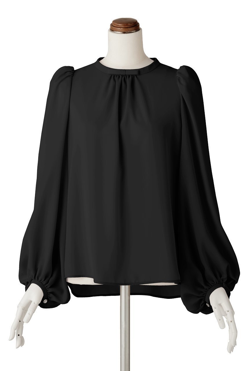 【デイジーリン/DAISY LIN】のBlouse “Audrey Ribbon II” 人気、トレンドファッション・服の通販 founy(ファニー) 　ファッション　Fashion　レディースファッション　Fashion for Women　トップス・カットソー　Cut & Sew Tops　シャツ・ブラウス・オフィスカジュアル　Elegant Blouses & Button-Ups　ウォッシャブル　Machine Washable　シンプル　Simple, Minimal　スリーブ　Sleeve, Long Sleeve / Short Sleeve　チュール　Tulip, Tulip Motif　ドレープ　Drape, Draping Fabric　フロント　Front, Front Design　リボン　Ribbon, Bow　ロング　Long, Long-Length　人気　Popular, Best Seller　秋　Autumn　 other-1|ID: prp329100004713045 ipo3291000000035832385