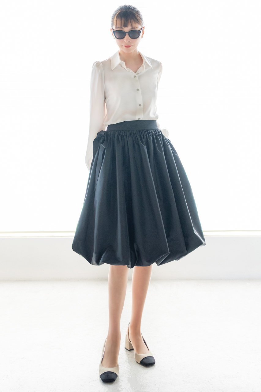 【デイジーリン/DAISY LIN】のSkirt “Tulip Ribbon” 人気、トレンドファッション・服の通販 founy(ファニー) 　ファッション　Fashion　レディースファッション　Fashion for Women　スカート　Skirts　ギャザー　Gathered, Ruffled　ストレッチ　Stretch, Stretchy Fabric　タフタ　Taffeta, Structured Fabric　バイアス　Bias, Diagonal Cut　バルーン　Balloon, Balloon Silhouette　リボン　Ribbon, Bow　夏　Summer　新作・新入荷　New Arrivals / New In　秋　Autumn　軽量　Lightweight, Ultra Light　other-6|ID: prp329100004713047 ipo3291000000034046749