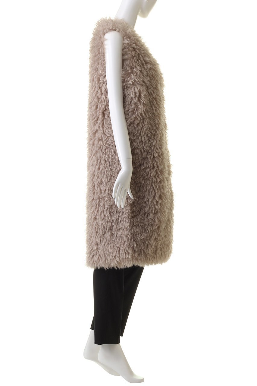 【リナージオ/LIGNAGGIO】のトスカーナラム風フェイクファー ロングジレ 人気、トレンドファッション・服の通販 founy(ファニー) 　ファッション　Fashion　レディースファッション　Fashion for Women　アウター　Coat / Outerwear Collection　コート・ロングコート・ピーコート　Long Coats, Peacoats & More　なめらか　Smooth, Silky Texture　シンプル　Simple, Minimal　フェイクファー　Faux Fur, Imitation Fur　ラグジュアリー　Luxury, Elegant　ロング　Long, Long-Length　傘　Umbrella, Parasol　再入荷　Restock / Back in Stock　other-3|ID: prp329100004713050 ipo3291000000034046769