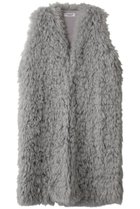 【リナージオ/LIGNAGGIO】のトスカーナラム風フェイクファー ロングジレ ライトグレー|ID:prp329100004713050