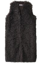 【リナージオ/LIGNAGGIO】のトスカーナラム風フェイクファー ロングジレ ダークグレー|ID:prp329100004713050