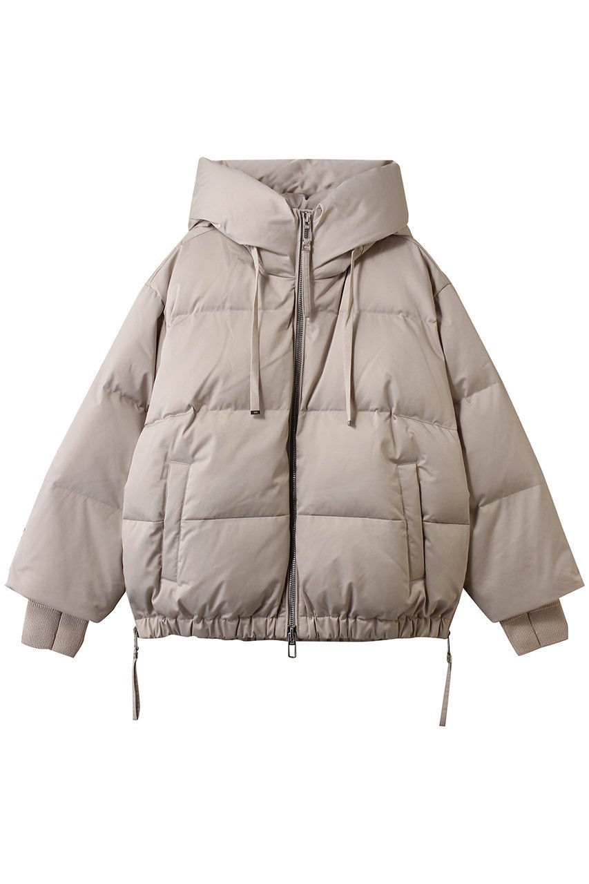 【デュノ/DUNO】のHEKA サイドジップ フーデッド ダウンブルゾン インテリア・キッズ・メンズ・レディースファッション・服の通販 founy(ファニー) 　ファッション　Fashion　レディースファッション　Fashion for Women　アウター　Coat / Outerwear Collection　コート・ロングコート・ピーコート　Long Coats, Peacoats & More　ブルゾンジャケット・スポーティアウター　Blouson Jackets　サイドジップ　Side Zip, Side Zipper　ショート　Short, Short Length　ジャケット　Jacket, Outerwear　スリット　Slit, Slit Detail　ダウン　Down, Puffer　バランス　Balance, Style Balance　ブルゾン　Blouson, Bomber Jacket　モダン　Modern, Contemporary　ベージュ|ID: prp329100004713051 ipo3291000000035382833