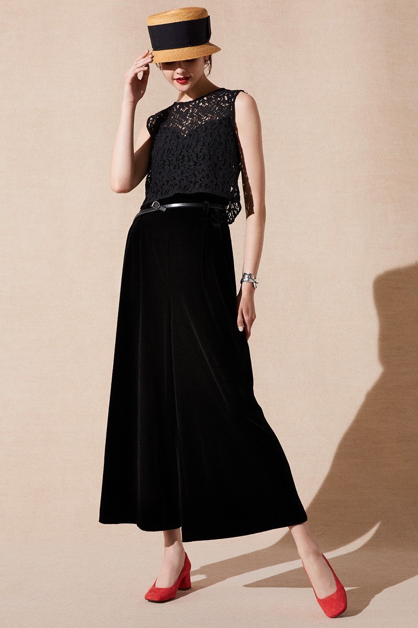 【デイジーリン/DAISY LIN】のELEGANT FLARE VELOUR PANTS 人気、トレンドファッション・服の通販 founy(ファニー) 　ファッション　Fashion　レディースファッション　Fashion for Women　パンツ　Pants & Trousers　シンプル　Simple, Minimal　ストレッチ　Stretch, Stretchy Fabric　なめらか　Smooth, Silky Texture　フレア　Flare, Flared　フロント　Front, Front Design　ベルベット　Velvet, Velvety　ベロア　Velour, Soft Velvet　ワイド　Wide, Wide Fit　A/W・秋冬　Autumn/Winter　夏　Summer　エレガント 上品　Elegant　新作・新入荷　New Arrivals / New In　other-6|ID: prp329100004713053 ipo3291000000034046799