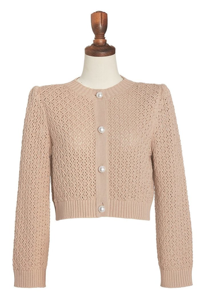 【デイジーリン/DAISY LIN】のCardigan “Lady Pearl” インテリア・キッズ・メンズ・レディースファッション・服の通販 founy(ファニー) https://founy.com/ ファッション Fashion レディースファッション Fashion for Women トップス・カットソー Cut & Sew Tops ニット Knit Tops & Sweaters カーディガン・羽織り Layered Style Cardigans ウォッシャブル Machine Washable カーディガン Cardigan, Knitwear コンパクト Compact, Small Size パール Pearl, Pearl Accent 手編み Hand-Knitted, Handmade Knit 新作・新入荷 New Arrivals / New In 洗える Machine Washable 秋 Autumn |ID: prp329100004713057 ipo3291000000034046821