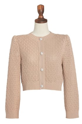 【デイジーリン/DAISY LIN】 Cardigan “Lady Pearl”人気、トレンドファッション・服の通販 founy(ファニー) ファッション Fashion レディースファッション Fashion for Women トップス・カットソー Cut & Sew Tops ニット Knit Tops & Sweaters カーディガン・羽織り Layered Style Cardigans ウォッシャブル Machine Washable カーディガン Cardigan, Knitwear コンパクト Compact, Small Size パール Pearl, Pearl Accent 手編み Hand-Knitted, Handmade Knit 新作・新入荷 New Arrivals / New In 洗える Machine Washable 秋 Autumn |ID:prp329100004713057