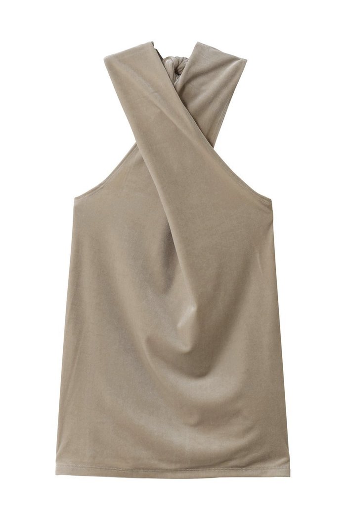 【その他のブランド/Other】の【9/30 12:00販売開始】Velour halter neck tops インテリア・キッズ・メンズ・レディースファッション・服の通販 founy(ファニー) https://founy.com/ ファッション Fashion レディースファッション Fashion for Women トップス・カットソー Cut & Sew Tops キャミソール&ノースリーブ Camisoles & Sleeveless Tops シャツ・ブラウス・オフィスカジュアル Elegant Blouses & Button-Ups ベロアトップス Velour Tops / Velvet-Look Items なめらか Smooth, Silky Texture シンプル Simple, Minimal ストレッチ Stretch, Stretchy Fabric ノースリーブ Sleeveless, No-Sleeve ベロア Velour, Soft Velvet ラグジュアリー Luxury, Elegant 新作・新入荷 New Arrivals / New In |ID: prp329100004713062 ipo3291000000034046867