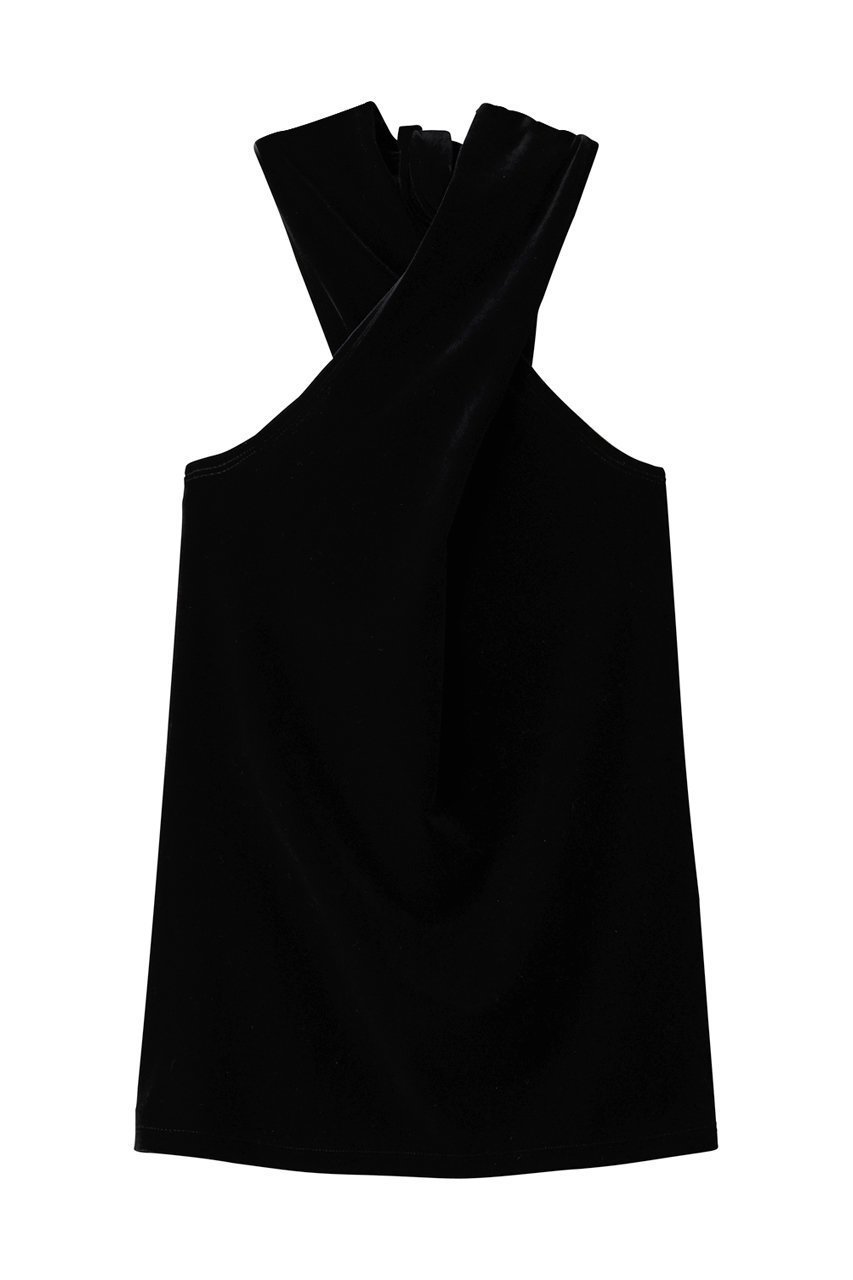 【その他のブランド/Other】の【9/30 12:00販売開始】Velour halter neck tops インテリア・キッズ・メンズ・レディースファッション・服の通販 founy(ファニー) 　ファッション　Fashion　レディースファッション　Fashion for Women　トップス・カットソー　Cut & Sew Tops　キャミソール&ノースリーブ　Camisoles & Sleeveless Tops　シャツ・ブラウス・オフィスカジュアル　Elegant Blouses & Button-Ups　ベロアトップス　Velour Tops / Velvet-Look Items　なめらか　Smooth, Silky Texture　シンプル　Simple, Minimal　ストレッチ　Stretch, Stretchy Fabric　ノースリーブ　Sleeveless, No-Sleeve　ベロア　Velour, Soft Velvet　ラグジュアリー　Luxury, Elegant　新作・新入荷　New Arrivals / New In　black|ID: prp329100004713062 ipo3291000000034046869