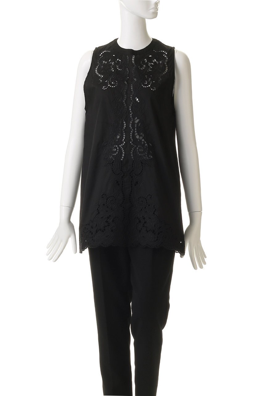 【ヴェニカ/Venica】のScallop embroidery blouse 人気、トレンドファッション・服の通販 founy(ファニー) 　ファッション　Fashion　レディースファッション　Fashion for Women　トップス・カットソー　Cut & Sew Tops　キャミソール&ノースリーブ　Camisoles & Sleeveless Tops　シャツ・ブラウス・オフィスカジュアル　Elegant Blouses & Button-Ups　スカラップ　Scallop, Scalloped Edge　スラックス　Slacks, Dress Pants　スリット　Slit, Slit Detail　ノースリーブ　Sleeveless, No-Sleeve　other-5|ID: prp329100004713065 ipo3291000000034308390