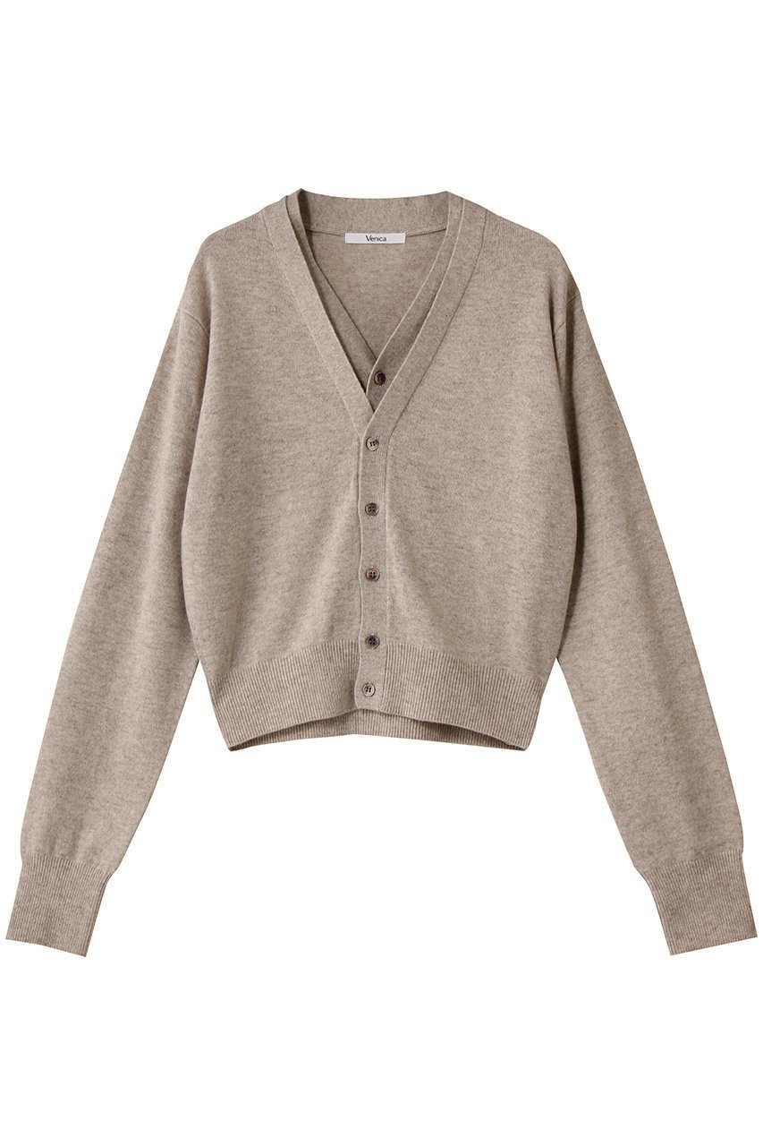 【その他のブランド/Other】の【9/30 12:00販売開始】Double collar wool knit cardigan インテリア・キッズ・メンズ・レディースファッション・服の通販 founy(ファニー) 　ファッション　Fashion　レディースファッション　Fashion for Women　トップス・カットソー　Cut & Sew Tops　ニット　Knit Tops & Sweaters　カーディガン・羽織り　Layered Style Cardigans　カーディガン　Cardigan, Knitwear　ショート　Short, Short Length　シンプル　Simple, Minimal　ダブル　Double, Double-Breasted　ボトム　Bottoms, Lower Wear　新作・新入荷　New Arrivals / New In　羽織　Haori, Light Jacket　light beige|ID: prp329100004713068 ipo3291000000034046926