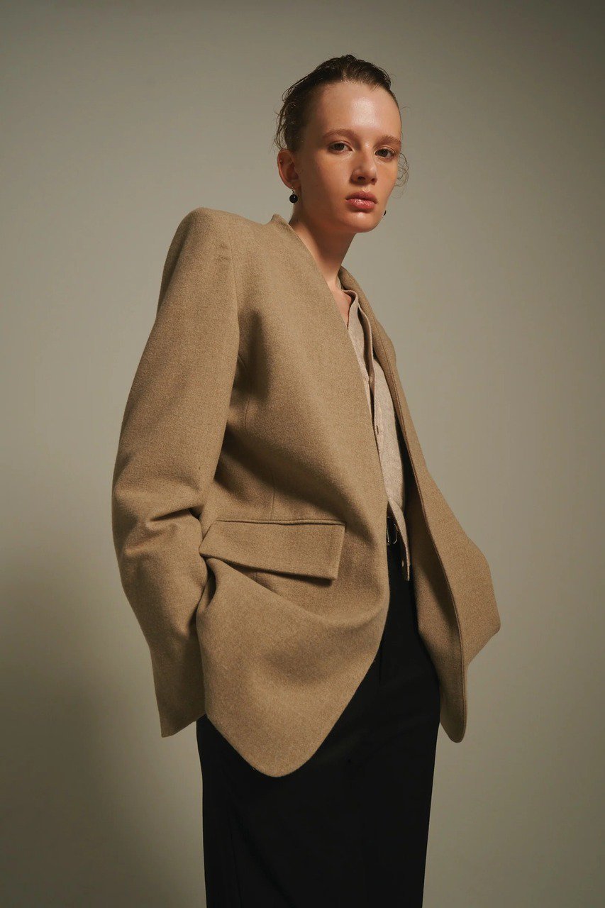 【その他のブランド/Other】の【9/30 12:00販売開始】Powershoulder nocolar jacket 人気、トレンドファッション・服の通販 founy(ファニー) 　ファッション　Fashion　レディースファッション　Fashion for Women　アウター　Coat / Outerwear Collection　レディースジャケット・軽アウター　Jackets　クラシカル　Classical, Vintage-Inspired　ジャケット　Jacket, Outerwear　新作・新入荷　New Arrivals / New In　秋　Autumn　 other-1|ID: prp329100004713081 ipo3291000000034047046