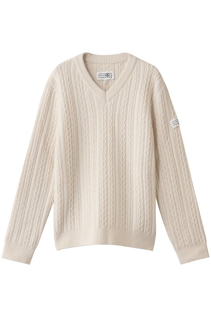 【エムエム6 メゾン マルタン マルジェラ/MM6 Maison Martin Margiela】のVネック ニット トップス インテリア・キッズ・メンズ・レディースファッション・服の通販 founy(ファニー) https://founy.com/ ファッション Fashion レディースファッション Fashion for Women トップス・カットソー Cut & Sew Tops ニット Knit Tops & Sweaters カジュアルプルオーバー・ニットトップス Pullovers & Knit Tops / Casual Pullovers Vネックトップス V-Neck Tops / V-Cut Neckline Shirts シンプル Simple, Minimal バランス Balance, Style Balance 定番 Standard, Basic Item |ID: prp329100004714045 ipo3291000000034056797