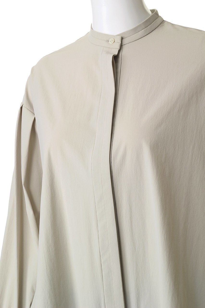 【フローレント/FLORENT】の2WAY バンドカラー フライフロント ブラウス 人気、トレンドファッション・服の通販 founy(ファニー) 　ファッション　Fashion　レディースファッション　Fashion for Women　トップス・カットソー　Cut & Sew Tops　シャツ・ブラウス・オフィスカジュアル　Elegant Blouses & Button-Ups　ギャザー　Gathered, Ruffled　ストレッチ　Stretch, Stretchy Fabric　スリーブ　Sleeve, Long Sleeve / Short Sleeve　フロント　Front, Front Design　ロング　Long, Long-Length　新作・新入荷　New Arrivals / New In　other-5|ID: prp329100004714049 ipo3291000000034056830