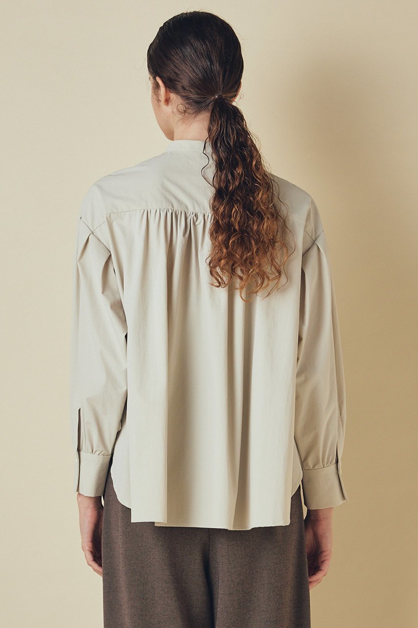 【フローレント/FLORENT】の2WAY バンドカラー フライフロント ブラウス 人気、トレンドファッション・服の通販 founy(ファニー) 　ファッション　Fashion　レディースファッション　Fashion for Women　トップス・カットソー　Cut & Sew Tops　シャツ・ブラウス・オフィスカジュアル　Elegant Blouses & Button-Ups　ギャザー　Gathered, Ruffled　ストレッチ　Stretch, Stretchy Fabric　スリーブ　Sleeve, Long Sleeve / Short Sleeve　フロント　Front, Front Design　ロング　Long, Long-Length　新作・新入荷　New Arrivals / New In　other-8|ID: prp329100004714049 ipo3291000000034056833