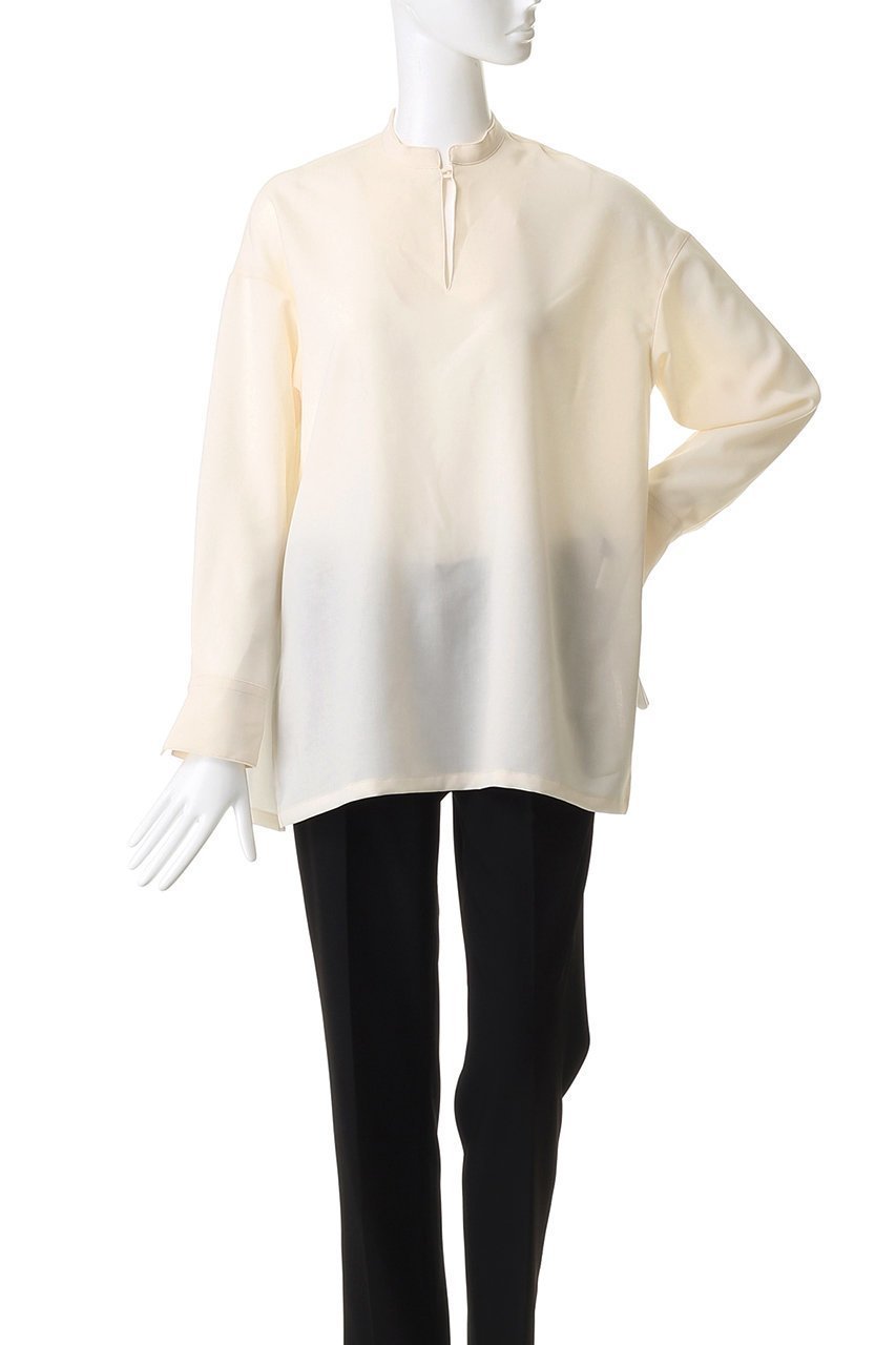 【フローレント/FLORENT】のドライタッチ フロントスリット ブラウス 人気、トレンドファッション・服の通販 founy(ファニー) 　ファッション　Fashion　レディースファッション　Fashion for Women　トップス・カットソー　Cut & Sew Tops　シャツ・ブラウス・オフィスカジュアル　Elegant Blouses & Button-Ups　ストレッチ　Stretch, Stretchy Fabric　スリット　Slit, Slit Detail　スリーブ　Sleeve, Long Sleeve / Short Sleeve　フロント　Front, Front Design　ロング　Long, Long-Length　other-2|ID: prp329100004714050 ipo3291000000035321602