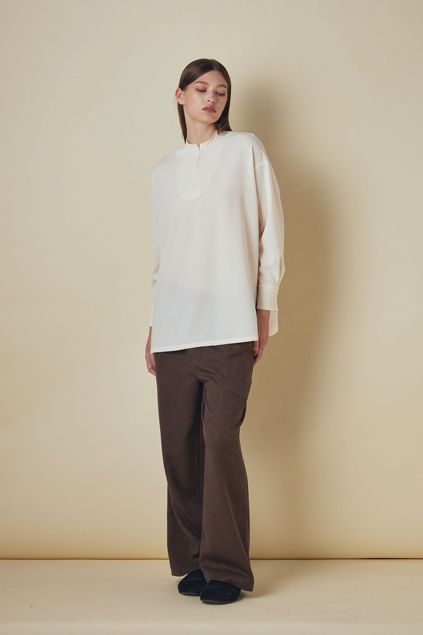 【フローレント/FLORENT】のドライタッチ フロントスリット ブラウス 人気、トレンドファッション・服の通販 founy(ファニー) 　ファッション　Fashion　レディースファッション　Fashion for Women　トップス・カットソー　Cut & Sew Tops　シャツ・ブラウス・オフィスカジュアル　Elegant Blouses & Button-Ups　ストレッチ　Stretch, Stretchy Fabric　スリット　Slit, Slit Detail　スリーブ　Sleeve, Long Sleeve / Short Sleeve　フロント　Front, Front Design　ロング　Long, Long-Length　other-6|ID: prp329100004714050 ipo3291000000035321606