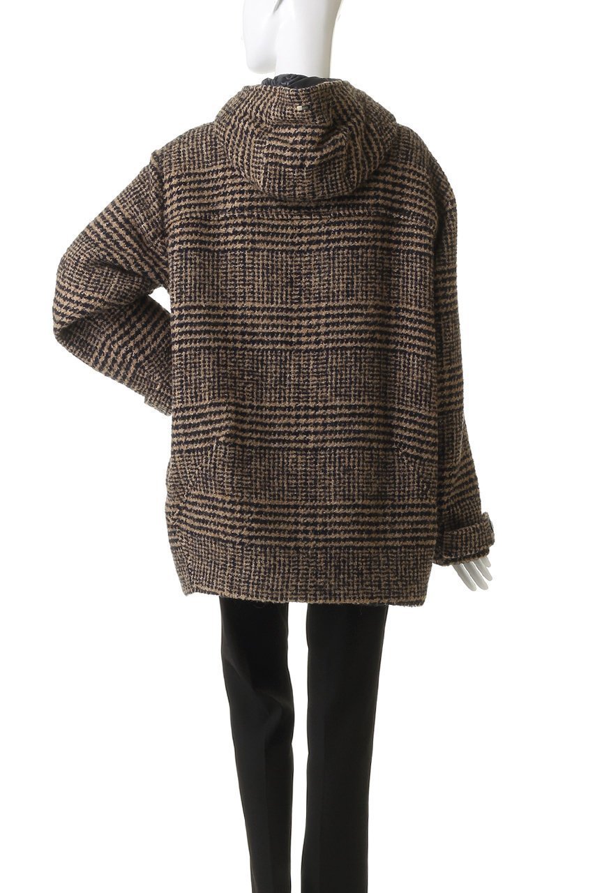 【ヘルノ/HERNO】のチェック中綿コンビフーディーショートコート 人気、トレンドファッション・服の通販 founy(ファニー) 　ファッション　Fashion　レディースファッション　Fashion for Women　アウター　Coat / Outerwear Collection　コート・ロングコート・ピーコート　Long Coats, Peacoats & More　クラシック　Classic, Timeless Style　ショート　Short, Short Length　シンプル　Simple, Minimal　チェック　Check, Plaid, Tartan　ツイード　Twill, Twill Weave　エレガント 上品　Elegant　定番　Standard, Basic Item　other-4|ID: prp329100004714058 ipo3291000000035321627