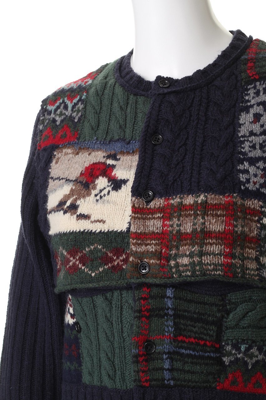 【マルティニーク/martinique】の【CURRENTAGE】Patchwork Hand ニット 人気、トレンドファッション・服の通販 founy(ファニー) 　ファッション　Fashion　レディースファッション　Fashion for Women　トップス・カットソー　Cut & Sew Tops　ニット　Knit Tops & Sweaters　カジュアルプルオーバー・ニットトップス　Pullovers & Knit Tops / Casual Pullovers　カーディガン　Cardigan, Knitwear　クロップド　Cropped, Short Length　ハンド　Hand, Handmade　パッチワーク　Patchwork, Mixed Fabric　新作・新入荷　New Arrivals / New In　other-5|ID: prp329100004714065 ipo3291000000034056937