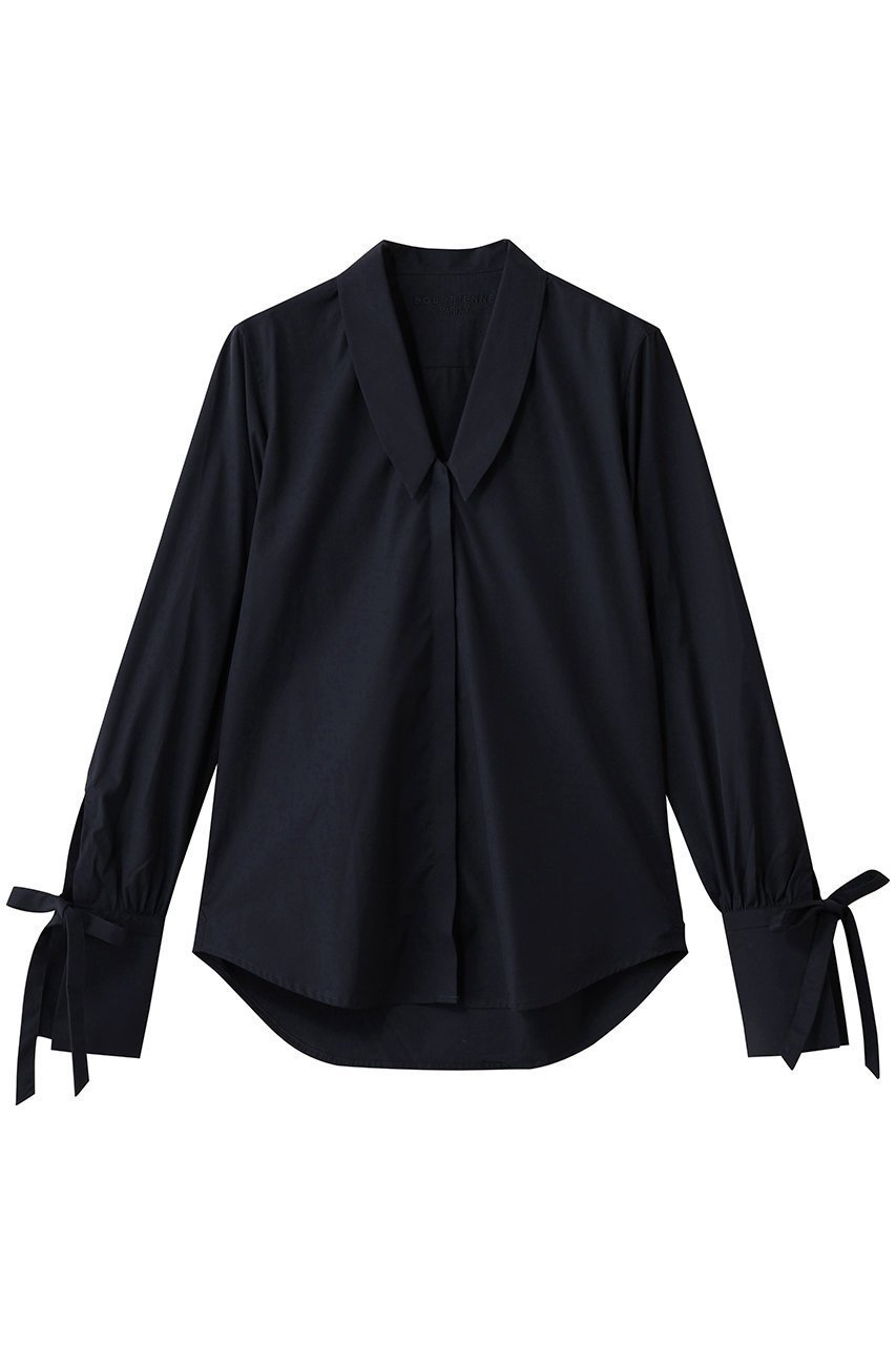 【マルティニーク/martinique】の【別注】【BOURRIENNE】DIVAコットンブラウス 人気、トレンドファッション・服の通販 founy(ファニー) 　ファッション　Fashion　レディースファッション　Fashion for Women　トップス・カットソー　Cut & Sew Tops　シャツ・ブラウス・オフィスカジュアル　Elegant Blouses & Button-Ups　カフス　Cuff Design　スペシャル　Special, Limited Edition　スリット　Slit, Slit Detail　スリーブ　Sleeve, Long Sleeve / Short Sleeve　フェミニン　Feminine, Girly　フランス　France, French　リボン　Ribbon, Bow　ロング　Long, Long-Length　エレガント 上品　Elegant　別注　Limited Edition, Custom Order　 other-1|ID: prp329100004714068 ipo3291000000035564486