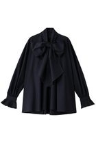 【マルティニーク/martinique】の【別注】【BOURRIENNE】CELESTE リボンタイブラウス ネイビー|ID:prp329100004714070