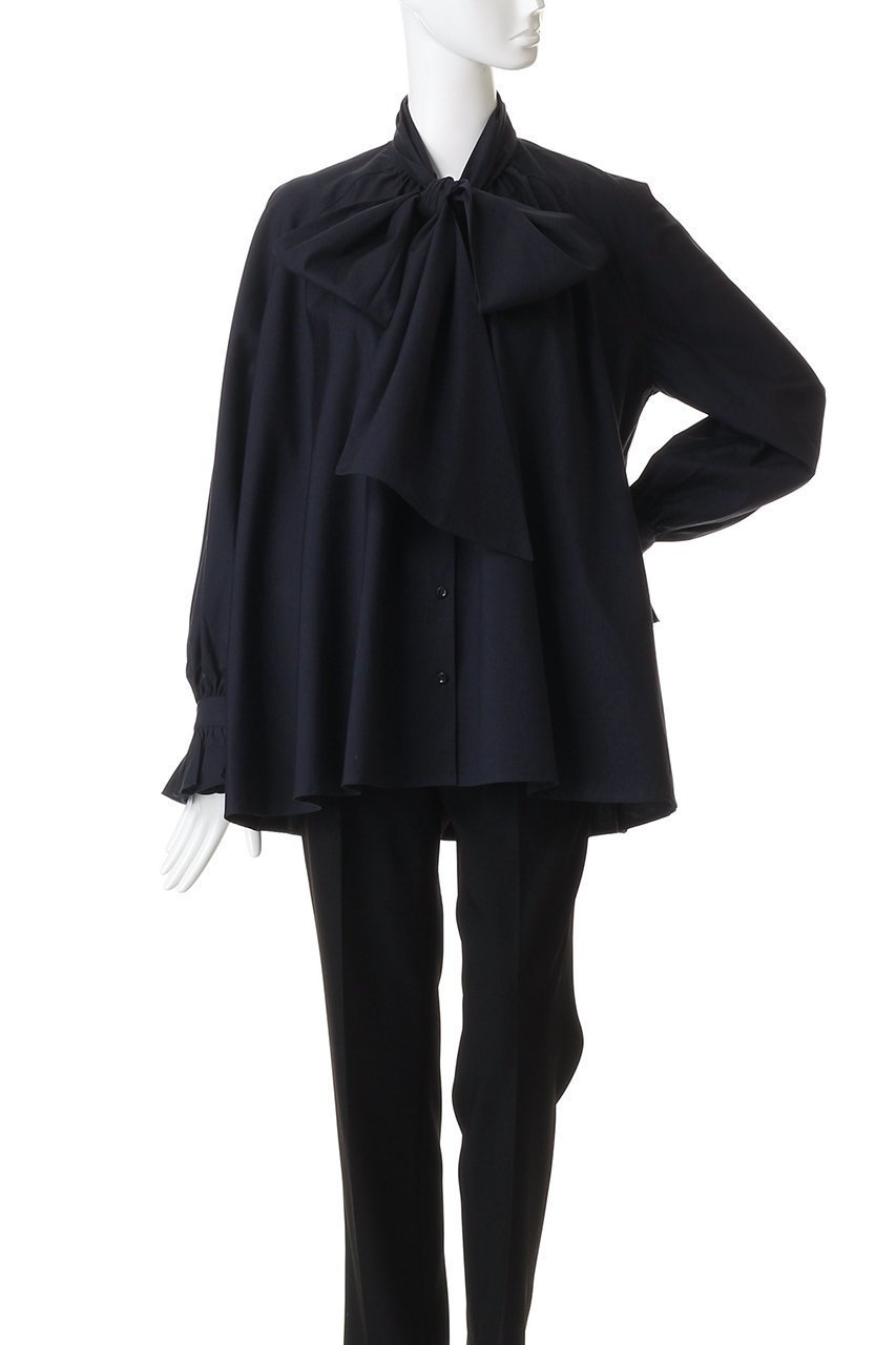 【マルティニーク/martinique】の【別注】【BOURRIENNE】CELESTE リボンタイブラウス 人気、トレンドファッション・服の通販 founy(ファニー) 　ファッション　Fashion　レディースファッション　Fashion for Women　トップス・カットソー　Cut & Sew Tops　シャツ・ブラウス・オフィスカジュアル　Elegant Blouses & Button-Ups　ギャザー　Gathered, Ruffled　スペシャル　Special, Limited Edition　スリーブ　Sleeve, Long Sleeve / Short Sleeve　フランス　France, French　フレア　Flare, Flared　プリーツ　Pleats, Pleated　ロング　Long, Long-Length　再入荷　Restock / Back in Stock　別注　Limited Edition, Custom Order　other-2|ID: prp329100004714070 ipo3291000000035702693