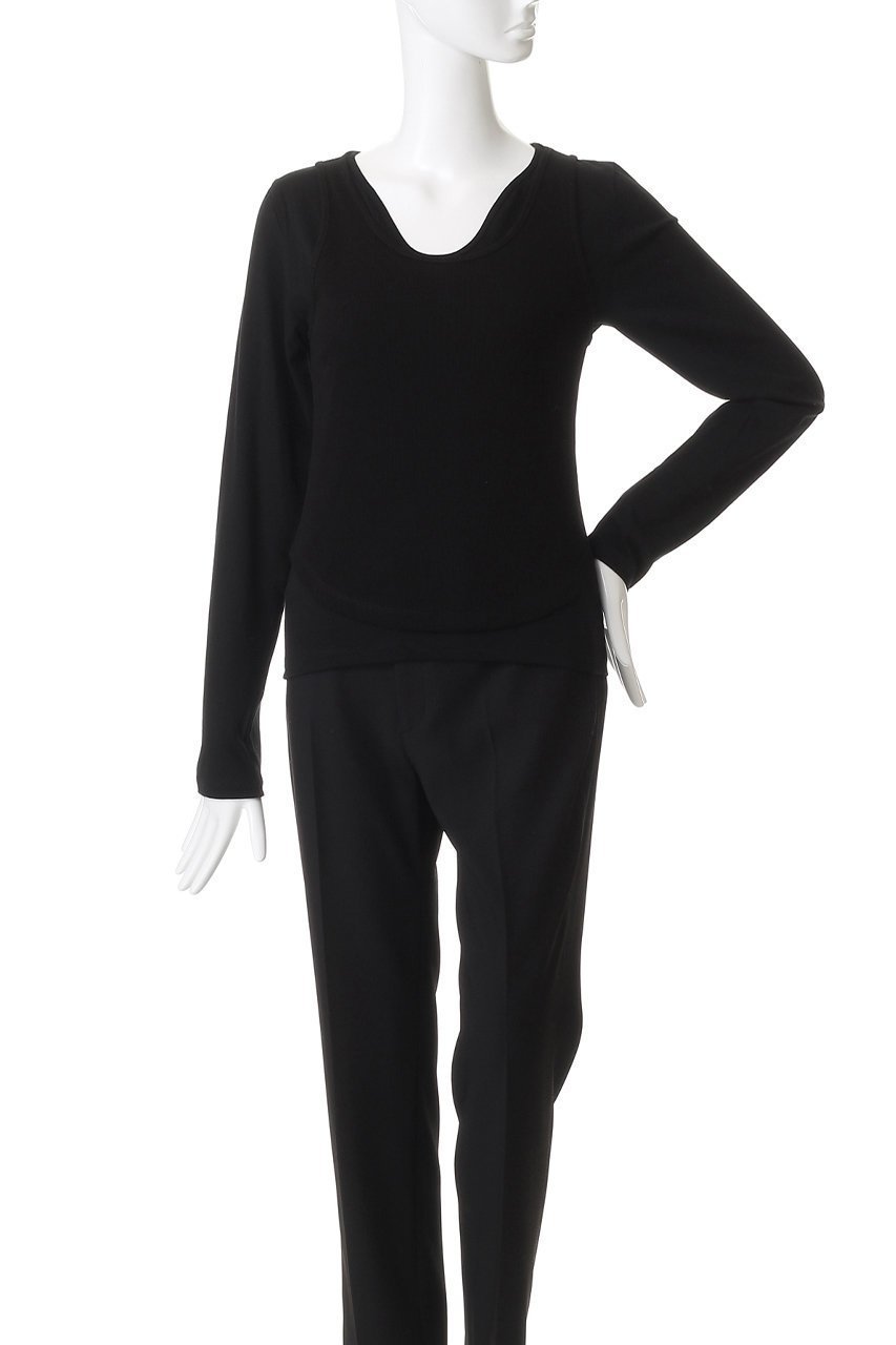 【マノフ/MANOF】のLAYER CUT TOPS/トップス 人気、トレンドファッション・服の通販 founy(ファニー) 　ファッション　Fashion　レディースファッション　Fashion for Women　トップス・カットソー　Cut & Sew Tops　シャツ・ブラウス・オフィスカジュアル　Elegant Blouses & Button-Ups　ロングTシャツ・Tシャツ　Longline T-Shirts & Tees　カットソー・ベーシックTシャツ　Cut-and-Sewn Tops / Stretch Tees & Basics　カットソー　Cut and Sewn Top　シンプル　Simple, Minimal　スリーブ　Sleeve, Long Sleeve / Short Sleeve　ロング　Long, Long-Length　新作・新入荷　New Arrivals / New In　長袖　Long Sleeve, Full Sleeve　other-2|ID: prp329100004714072 ipo3291000000034056984