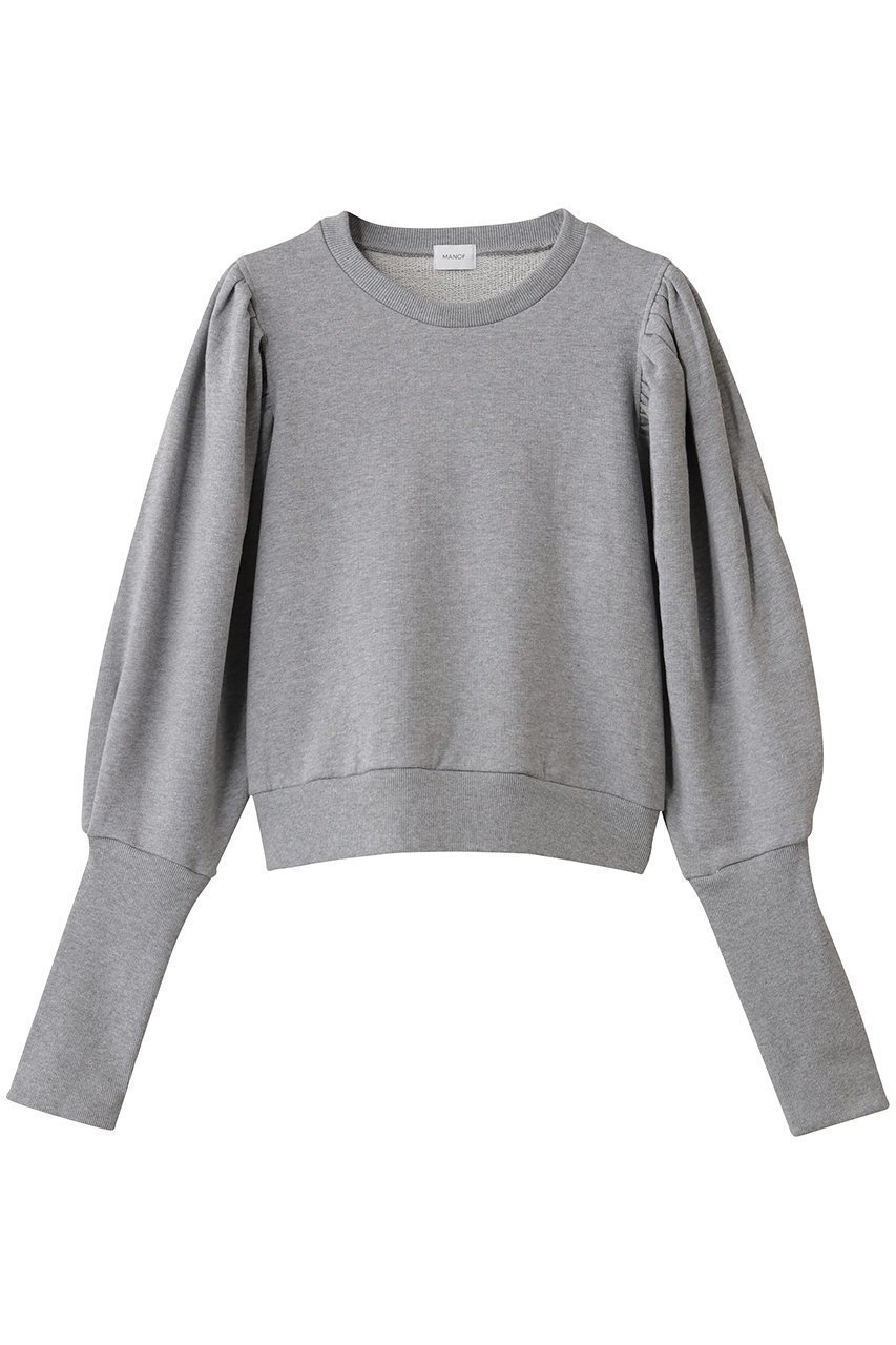 【マノフ/MANOF】のVOLUME FIT SLEEVE SWEAT スウェット 人気、トレンドファッション・服の通販 founy(ファニー) 　ファッション　Fashion　レディースファッション　Fashion for Women　トップス・カットソー　Cut & Sew Tops　シャツ・ブラウス・オフィスカジュアル　Elegant Blouses & Button-Ups　レディースパーカー・カジュアルフーディー　Casual Hoodies & Sweatshirts　ロングTシャツ・Tシャツ　Longline T-Shirts & Tees　スウェット・クルーネックトップス　Sweatshirts & Crewnecks / Relaxed Fit Sweat Tops　カットソー・ベーシックTシャツ　Cut-and-Sewn Tops / Stretch Tees & Basics　カフス　Cuff Design　コンパクト　Compact, Small Size　スウェット / スエット　Sweatshirt, Sweatwear　スリーブ　Sleeve, Long Sleeve / Short Sleeve　新作・新入荷　New Arrivals / New In　 other-1|ID: prp329100004714076 ipo3291000000034057003