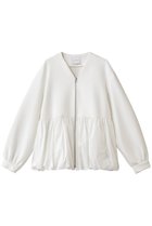 【マノフ/MANOF】のDOUBLE KNIT BALOON BLOUSON ブルゾン 人気、トレンドファッション・服の通販 founy(ファニー) ファッション Fashion レディースファッション Fashion for Women アウター Coat / Outerwear Collection レディースジャケット・軽アウター Jackets ブルゾンジャケット・スポーティアウター Blouson Jackets ジップ Zip, Zipper ジャケット Jacket, Outerwear タフタ Taffeta, Structured Fabric バルーン Balloon, Balloon Silhouette フェミニン Feminine, Girly ブルゾン Blouson, Bomber Jacket ペプラム Peplum, Flared Hem 新作・新入荷 New Arrivals / New In thumbnail WHITE|ID: prp329100004714078 ipo3291000000034057016