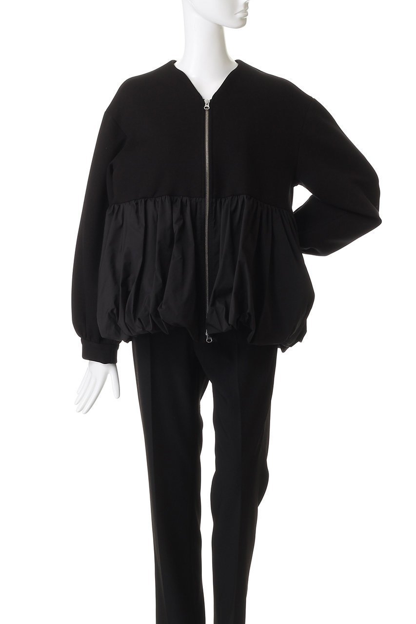 【マノフ/MANOF】のDOUBLE KNIT BALOON BLOUSON ブルゾン 人気、トレンドファッション・服の通販 founy(ファニー) 　ファッション　Fashion　レディースファッション　Fashion for Women　アウター　Coat / Outerwear Collection　レディースジャケット・軽アウター　Jackets　ブルゾンジャケット・スポーティアウター　Blouson Jackets　ジップ　Zip, Zipper　ジャケット　Jacket, Outerwear　タフタ　Taffeta, Structured Fabric　バルーン　Balloon, Balloon Silhouette　フェミニン　Feminine, Girly　ブルゾン　Blouson, Bomber Jacket　ペプラム　Peplum, Flared Hem　新作・新入荷　New Arrivals / New In　other-2|ID: prp329100004714078 ipo3291000000034057020