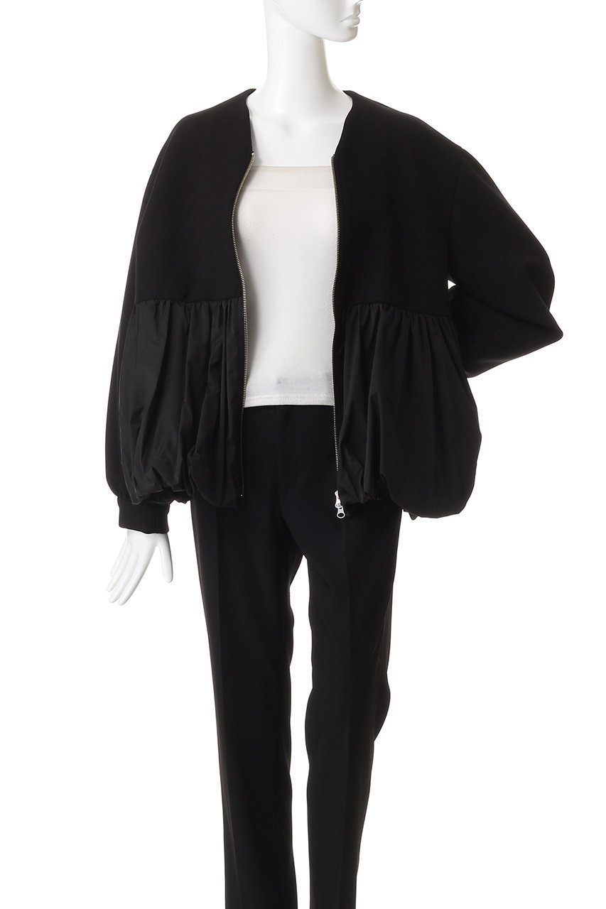 【マノフ/MANOF】のDOUBLE KNIT BALOON BLOUSON ブルゾン 人気、トレンドファッション・服の通販 founy(ファニー) 　ファッション　Fashion　レディースファッション　Fashion for Women　アウター　Coat / Outerwear Collection　レディースジャケット・軽アウター　Jackets　ブルゾンジャケット・スポーティアウター　Blouson Jackets　ジップ　Zip, Zipper　ジャケット　Jacket, Outerwear　タフタ　Taffeta, Structured Fabric　バルーン　Balloon, Balloon Silhouette　フェミニン　Feminine, Girly　ブルゾン　Blouson, Bomber Jacket　ペプラム　Peplum, Flared Hem　新作・新入荷　New Arrivals / New In　other-7|ID: prp329100004714078 ipo3291000000034057026