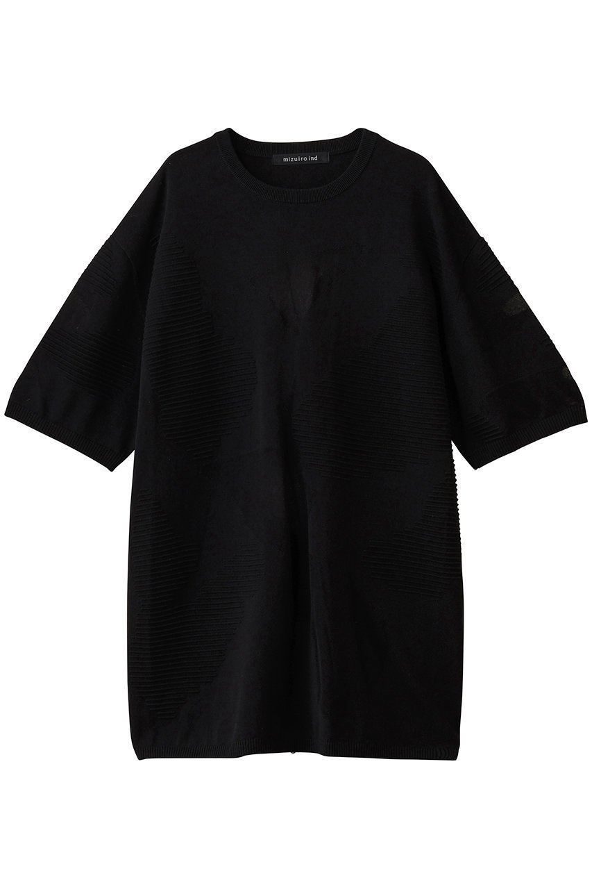 【ミズイロ インド/mizuiro ind】のsheer pattern tunic チュニック インテリア・キッズ・メンズ・レディースファッション・服の通販 founy(ファニー) 　ファッション　Fashion　レディースファッション　Fashion for Women　ワンピース　Dresses　チュニック　Tunic Tops & Dresses　おすすめ　Recommended / Our Picks　シアー　Sheer, See-Through　スリーブ　Sleeve, Long Sleeve / Short Sleeve　チュニック　Tunic, Long Top　ハーフ　Half, Half-Length　ランダム　Random, Irregular　新作・新入荷　New Arrivals / New In　black|ID: prp329100004714089 ipo3291000000034057111