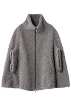 【スリー ドッツ/three dots】のプードルボア ケープベスト グレー|ID:prp329100004714091