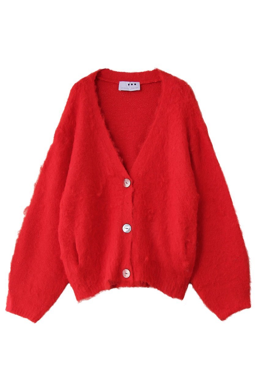 【スリー ドッツ/three dots】のキャンディークラウド カーディガン インテリア・キッズ・メンズ・レディースファッション・服の通販 founy(ファニー) 　ファッション　Fashion　レディースファッション　Fashion for Women　トップス・カットソー　Cut & Sew Tops　ニット　Knit Tops & Sweaters　カーディガン・羽織り　Layered Style Cardigans　カーディガン　Cardigan, Knitwear　ベーシック　Basic, Essential　ポケット　Pocket, Pocket Detail　新作・新入荷　New Arrivals / New In　A/W・秋冬　Autumn/Winter　レッド|ID: prp329100004714096 ipo3291000000034057163