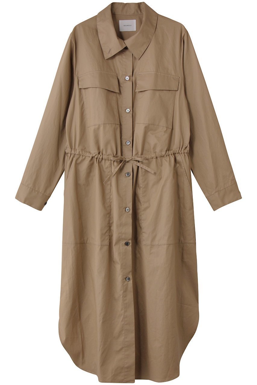 【ミディウミソリッド/MIDIUMISOLID】のwork shirt OP ワンピース 人気、トレンドファッション・服の通販 founy(ファニー) 　ファッション　Fashion　レディースファッション　Fashion for Women　ワンピース　Dresses　チュニック　Tunic Tops & Dresses　スタンド　Stand Collar, Upright Stand　チュニック　Tunic, Long Top　ツイル　Twist, Twisted Detail　ロング　Long, Long-Length　ワッシャー　Washer, Crinkled Finish　新作・新入荷　New Arrivals / New In　 other-1|ID: prp329100004714101 ipo3291000000034057202