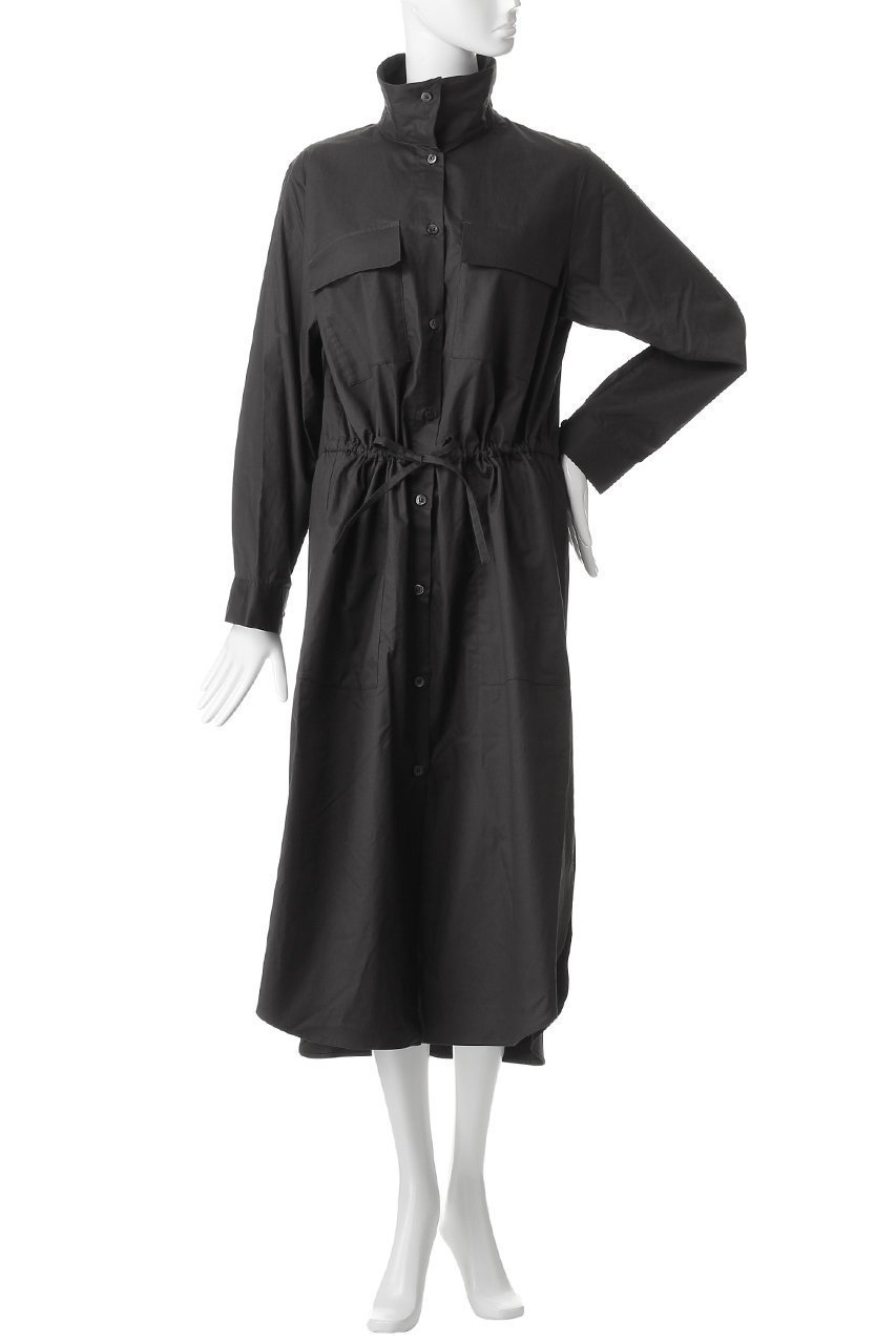 【ミディウミソリッド/MIDIUMISOLID】のワークシャツワンピース 人気、トレンドファッション・服の通販 founy(ファニー) 　ファッション　Fashion　レディースファッション　Fashion for Women　ワンピース　Dresses　シャツワンピース / 1枚で着映えコーデ　Shirt Dresses　チュニック　Tunic Tops & Dresses　スタンド　Stand Collar, Upright Stand　チュニック　Tunic, Long Top　ツイル　Twist, Twisted Detail　ロング　Long, Long-Length　ワッシャー　Washer, Crinkled Finish　other-6|ID: prp329100004714101 ipo3291000000035321672