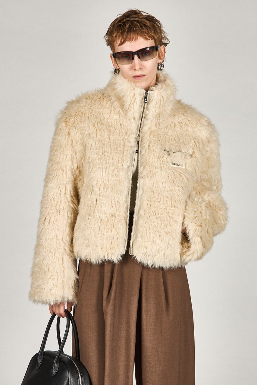 【プランク プロジェクト/PRANK PROJECT】のスタンドファーブルゾン 人気、トレンドファッション・服の通販 founy(ファニー) ファッション Fashion レディースファッション Fashion for Women アウター Coat / Outerwear Collection レディースジャケット・軽アウター Jackets ブルゾンジャケット・スポーティアウター Blouson Jackets インナー Innerwear ウェーブ Wavy Pattern ジャケット Jacket, Outerwear デニム Denim, Jeans Material トリミング Trimming, Decorative Edge フェイクファー Faux Fur, Imitation Fur ブルゾン Blouson, Bomber Jacket other-8|ID: prp329100004714142 ipo3291000000035617186