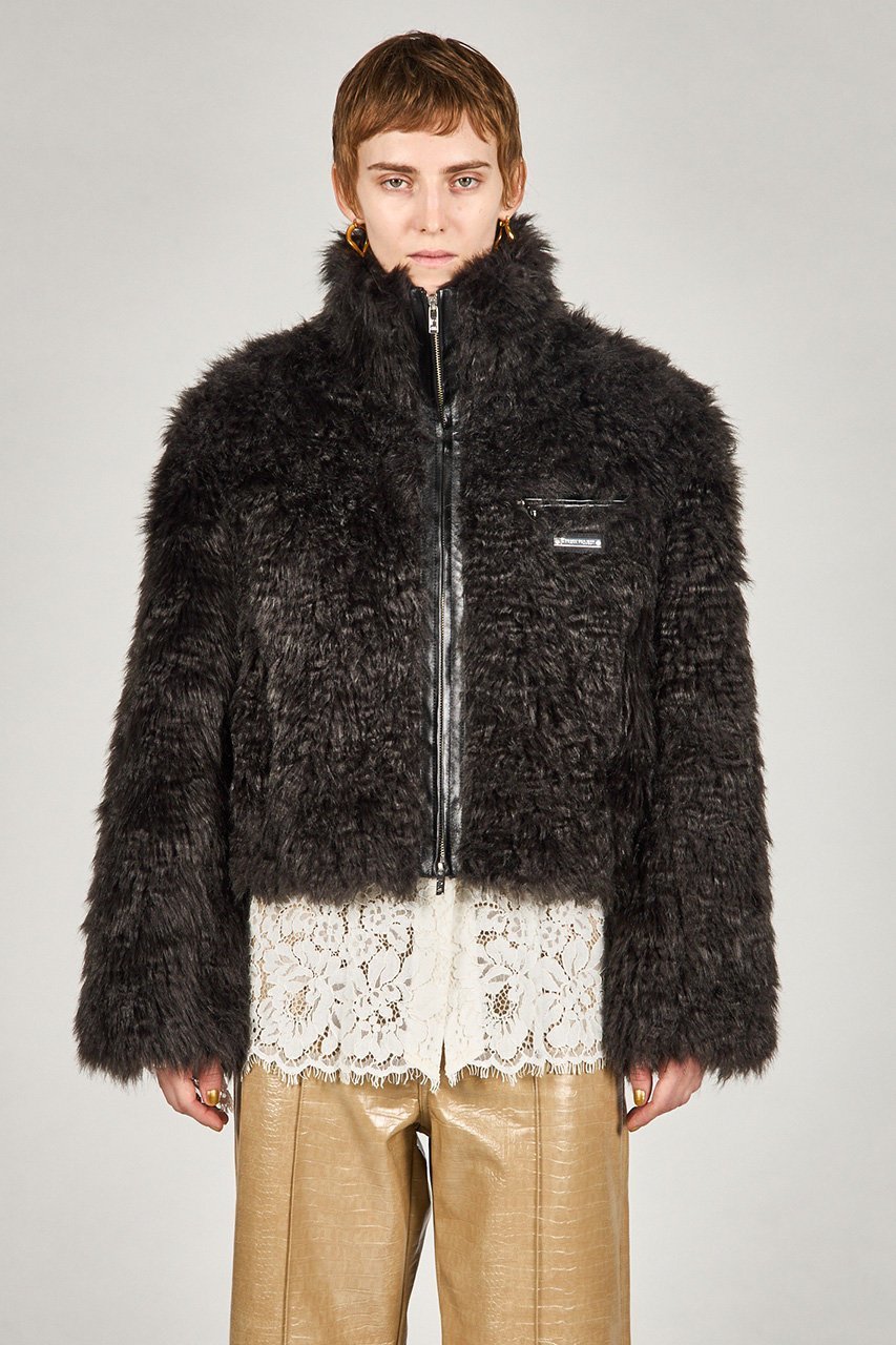 【プランク プロジェクト/PRANK PROJECT】のスタンドファーブルゾン 人気、トレンドファッション・服の通販 founy(ファニー) 　ファッション　Fashion　レディースファッション　Fashion for Women　アウター　Coat / Outerwear Collection　レディースジャケット・軽アウター　Jackets　ブルゾンジャケット・スポーティアウター　Blouson Jackets　インナー　Innerwear　ウェーブ　Wavy Pattern　ジャケット　Jacket, Outerwear　デニム　Denim, Jeans Material　トリミング　Trimming, Decorative Edge　フェイクファー　Faux Fur, Imitation Fur　ブルゾン　Blouson, Bomber Jacket　other-8|ID: prp329100004714142 ipo3291000000035984731